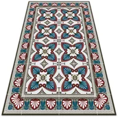 Dywany zewnętrzne - Dywan na taras zewnętrzny Styl pawie pióra 140x210 cm - miniaturka - grafika 1