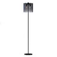 Lampy stojące - Stojąca lampa podłogowa Nira ML3523-3-EBCN Zumaline szkło przydymiony czarny - miniaturka - grafika 1
