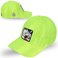 Czapki damskie - DISNEY Myszka Mickey chłopięca, zielona, neonowa czapka z daszkiem dla chłopca, regulowana 54 cm - miniaturka - grafika 1