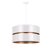 Lampy sufitowe - Duolla - Żyrandol na lince DUO 1xE27/15W/230V śr. 40 cm biały/złoty - miniaturka - grafika 1