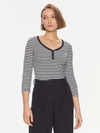 Bluzki damskie - Tommy Hilfiger Bluzka WW0WW41995 Granatowy Slim Fit - miniaturka - grafika 1