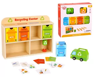 Tooky Toy TOOKY TOY Drewniane Centrum Recyklingu Edukacyjny Sorter TY635A - Sortery dla dzieci - miniaturka - grafika 1