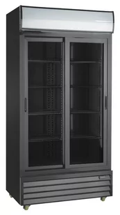 Szafa chłodnicza przeszklona RQ1100SL-BLACK | 1000l | drzwi przesuwne | czarna (SD1001SL) - Szafy i witryny chłodnicze - miniaturka - grafika 1