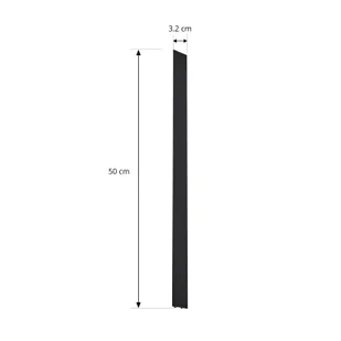 Pokrywa Lindby Linaro, czarna, system 1-fazowy, 50 cm - Lampy pozostałe - miniaturka - grafika 1
