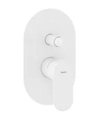 Baterie wannowe i prysznicowe - Ravak Eleganta - Bateria podtynkowa, na 2 urządzenia, z korpusem, kolor biały matowy X070261 - miniaturka - grafika 1