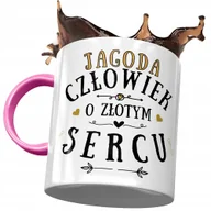 Kubki - Kubek Różowy Dla Jagody Żony Przyjaciółki Prezent z Nadrukiem ze Zdjęciem + Opakowanie na prezent (wzór 04) - miniaturka - grafika 1