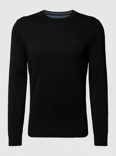 Sweter z dzianiny z okrągłym dekoltem - Swetry męskie - miniaturka - grafika 1