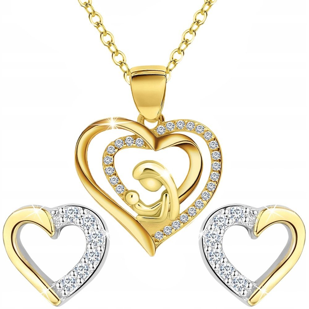 KOMPLET BIŻUTERII SREBRNEJ NA KOMUNIĘ DLA DZIEWCZYNKI DZIECI ZESTAW SREBRO