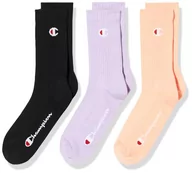 Skarpetki damskie - Champion Skarpety 3-pak U24558 EM006 OXGM WHT NBK szare białe czarne, Multicolore (Rosa Fenicottero/Nero/Lavanda), 39-42 EU (6-8 UK) - miniaturka - grafika 1