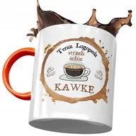 Kubki - Kubek Pomarańczowy dla Logopedy Strzeli Kawkę z Nadrukiem ze Zdjęciem+ Opakowanie na prezent (wzór 01) - miniaturka - grafika 1