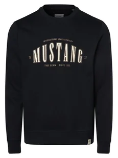 Mustang Męska bluza nierozpinana Mężczyźni Bawełna niebieski nadruk, S - Bluzy męskie - miniaturka - grafika 1