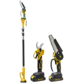 Nożyce do trawy - Zestaw akumulatorowy teleskopowy wysięgnik + sekator+ piła łańcuchowa KALTMANN - miniaturka - grafika 1