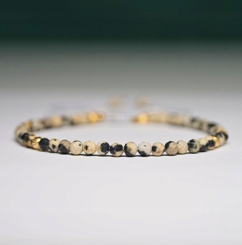 Bransoletka Jaspis Dalmatyński 3mm - Crystals Break