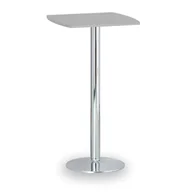 Stoły i stoliki do biura - B2B Partner Stolik wysoki Olympo II, 660 x 660 mm, chromowana podstawa, płyta szara 423281 - miniaturka - grafika 1