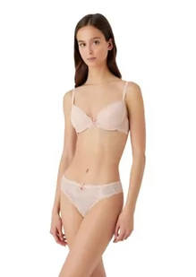 Emporio Armani Damski biustonosz push-up z wyjmowanymi wkładkami i 2 pętlami wiązki wiecznej, 34C, beżowy, 75C - Biustonosze - miniaturka - grafika 1