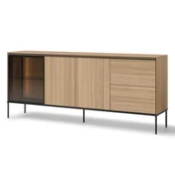 Komody - Komoda z oświetleniem 2d1w2s VISSO VI-06 Dąb linearny - miniaturka - grafika 1