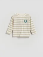 Bluzki dla niemowląt - Reserved - Longsleeve Pucio - kremowy - miniaturka - grafika 1