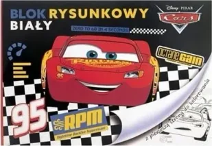 Blok rysunkowy A4/20K biały Cars - Szkolne artykuły papiernicze - miniaturka - grafika 1