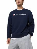 Bluzy męskie - BLUZA męska CHAMPION 220254-BS501 bez kaptura granatowa bawełniana M - miniaturka - grafika 1