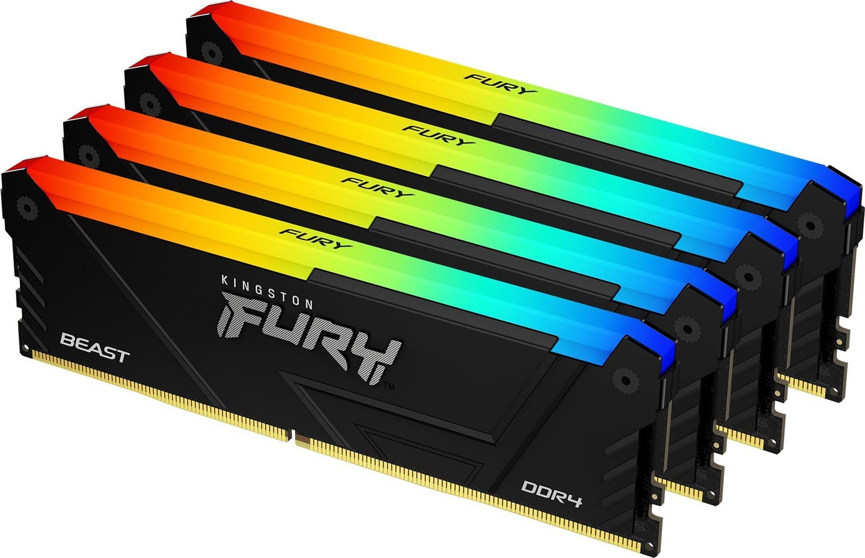 Pamięć Kingston Fury Beast RGB, DDR4, 128 GB, 3200MHz, CL16 KF432C16BB2AK4/128