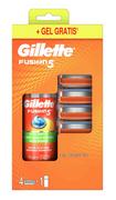 Zestawy kosmetyków męskich - Gillette Fusion - 4 Wkłady + Żel 75ml - miniaturka - grafika 1