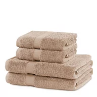 Ręczniki - DecoKing DecoKing - Komplet Ręczników Bawełnianych Beżowy MARINA GŁADKIE 2*70x140+ 2*50x100 - miniaturka - grafika 1