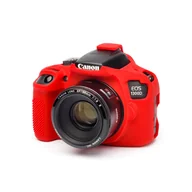 Akcesoria fotograficzne - EasyCover osłona gumowa dla Canon 1300D/T6 czerwona - miniaturka - grafika 1
