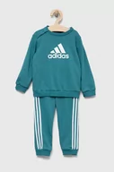 Dresy i komplety dla dziewczynek - adidas dres dziecięcy kolor turkusowy - miniaturka - grafika 1