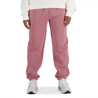 Spodnie sportowe damskie - Spodnie New Balance WP41508RSE - różowe - grafika 1