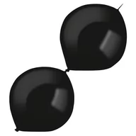 Balony i akcesoria - Balony lateksowe Czarne z łącznikiem, 30cm, 50 szt. - miniaturka - grafika 1
