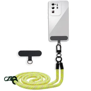 Łańcuszek na telefon komórkowy Cadorabo do Vivo Y20s w kolorze ŻÓŁTYM - Etui na telefon komórkowy z regulowanym paskiem do zawieszenia na szyi - Etui i futerały do telefonów - miniaturka - grafika 1