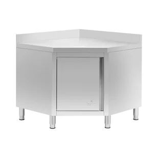 Royal Catering Szafka narożna stal nierdzewna rant 100 x 100 cm - Meble gastronomiczne - miniaturka - grafika 1