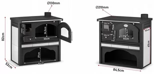 Piec koza kuchenka kuchnia węglowa westfalka 6-8kW (kolor: czarny, średnica wylotu spalin: 130 mm) - spełnia anty-smogowy EkoProjekt 99680103 - Kuchnie węglowe - miniaturka - grafika 8