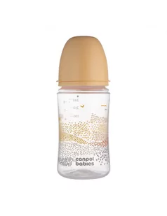 Canpol Babies Butelka antykolkowa EasyStart Mountains 240ml beige - Butelki dla niemowląt - miniaturka - grafika 1