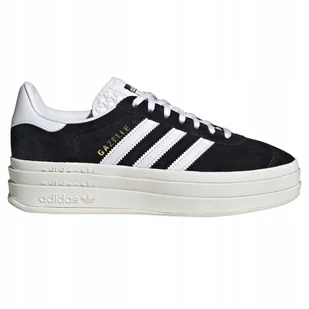 Buty damskie trampki skórzane adidas Gazelle Bold HQ6912 czarne 37 1/3 - Trampki damskie - miniaturka - grafika 1