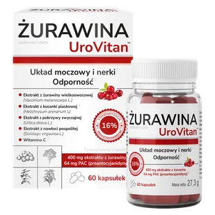 Żurawina UroVitan, 60 kapsułek - Układ moczowy i płciowy Żurawina UroVitan, 60 kapsułek - Układ moczowy i płciowy - miniaturka - grafika 1