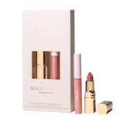 Zestawy kosmetyków damskich - Inglot Gold 'N' Gifts zestaw do makijażu ust pomadka 4g + błyszczyk 6,5ml - miniaturka - grafika 1