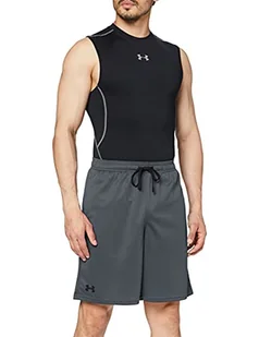 Under Armour UA Tech Mesh szorty męskie z pełną wentylacją, uniwersalne spodenki sportowe do treningu, biegania i treningu dla mężczyzn Szary Czarny L - Spodenki damskie - miniaturka - grafika 1