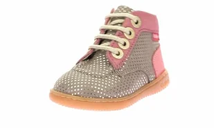 Kickers Kickiconic Botki dziecięce, Beżowy brokatowy róż, 22 EU - Botki damskie - miniaturka - grafika 1