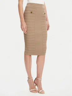 Guess Spódnica ołówkowa W5YD66 Z0130 Brązowy Slim Fit - Spódnice - miniaturka - grafika 1