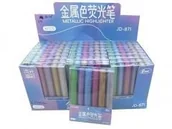 Flamastry - Flamastry metaliczne 6 kolorów - miniaturka - grafika 1