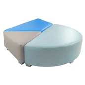 Meble i wyposażenie gabinetów medycznych - Zestaw siedzisk dla dzieci FUN 4 NC509 - 150x112x42 cm (wysokość siedziska 42 cm) - miniaturka - grafika 1