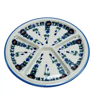 Ceramiczny talerz dzielony Ceramika Bolesławiec - Dekoratorstwo Ceramiczny talerz dzielony Ceramika Bolesławiec - Dekoratorstwo - miniaturka - grafika 1