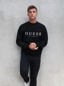 Bluzy męskie - ﻿Bluza Bez Kaptura Męska Guess Los Angeles Czarna L - miniaturka - grafika 1