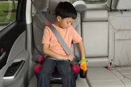 Foteliki samochodowe - FOTELIK SAMOCHODOWY PODKŁADKA SIEDZISKO Z ISOFIX BORDOWO-SZARY R129 125-150 CM - miniaturka - grafika 1