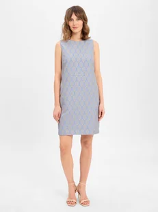 JOOP! Sukienka damska - Debbie Kobiety Sztuczne włókno niebieski|szary wzorzysty, 34 - Sukienki - miniaturka - grafika 1