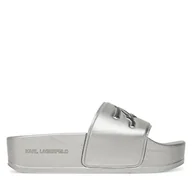 Klapki i japonki damskie - Klapki KARL LAGERFELD Kondo Maxi KL80872 Srebrny - miniaturka - grafika 1
