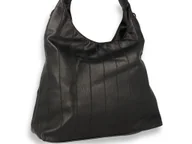 Torebki damskie - Torebka Damska Worek Na Ramię Czarny - miniaturka - grafika 1