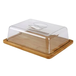 BERRETTI - Deska bambusowa do serów - z kloszem - 24x18,5x7,5 cm - BR-8204 - Deski do krojenia - miniaturka - grafika 1