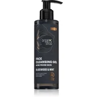 Kosmetyki do pielęgnacji twarzy męskie - Organic Shop Żel do mycia cery trądzikowej dla mężczyzn ekstrakt z kory dębu i mięta eco 200 ml - miniaturka - grafika 1